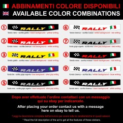 Adesivo fascia parasole RALLY scacchi + tricolore italia per tutte le auto