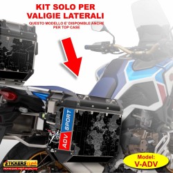 Adesivi compatibili valigie Honda Africa Twin CRF 1100 - Mod: V-adv