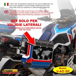 Adesivi compatibili valigie Honda Africa Twin CRF 1100 - Mod: V-ad.sp