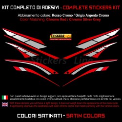 Adesivi carena per Yamaha Tmax 560 2022 Kit Anniversary rosso argento