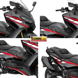 Adesivi carena per Yamaha Tmax 560 2022 Kit Anniversary rosso bianco