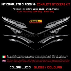 Adesivi per Yamaha Tmax 560 2022 Kit Anniversary Grigio scuro - Grigio Argento
