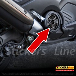 2 Adesivi per carter Tmax 500 - 530 RESINATI adesivo diapason variatore