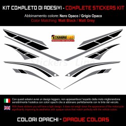 Adesivi per Yamaha Tmax 560 2022 Kit Anniversary Nero opaco - Grigio opaco