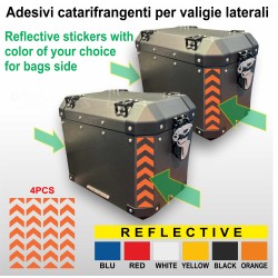 4 Adesivi Catarifrangenti per Valigie laterali modello Frenk Castle MK4 2024 40/45 litri compatibili con moto BMW R1300 GS
