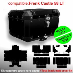 Kit adesivi bauletto top case FRENK CASTLE 58 L NERO ANTIGRAFFIO 2024 Black