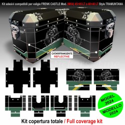 Kit di adesivi compatibili Frenk Castle MK4 2024 per valigie BMW R1300 GS Style TRAMUNTANA M.2