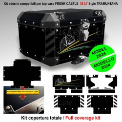 Kit di adesivi compatibili Frenk Castle MK4 2024 per top case 58 Lt per BMW R1300 GS Style TRAMUNTANA M.1