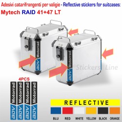 4 Adesivi Catarifrangenti Valigie Mytech RAID 41 + 47 Lt ADV Motorrad Reflective