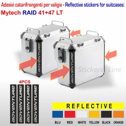 4 Adesivi Catarifrangenti Valigie LATERALI Mytech RAID 41 + 47 Lt ADV Reflective