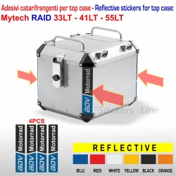 4 Adesivi Catarifrangenti Mytech RAID 33 - 41 o 55  Lt TOP CASE ADV Reflective bicolor