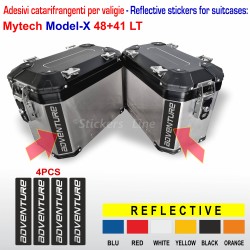 4 Adesivi Catarifrangenti Valigie LATERALI Mytech Model X 41 + 48 Lt ADV Reflective