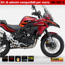 Kit di adesivi compatibili per carena moto Benelli TRK 502 X - 502X - M.5