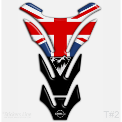 Paraserbatoio resinato per moto Triumph Tank Pad adesivi serbatoio 3D T2