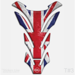 Paraserbatoio resinato per moto Triumph Tank Pad adesivi serbatoio 3D T3 vintage