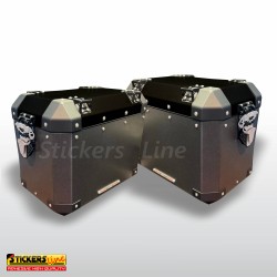 Kit 2 adesivi COPERCHIO SUPERIORE valigie BMW R1300GS Adventure bags stickers FRENK CASTLE 45+45Lt MK4-MK6
