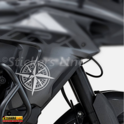 2 Adesivi Rosa dei Venti per fianchetti Benelli TRK 502 decalcomanie bussola