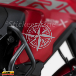 2 Adesivi Rosa dei Venti per fianchetti Benelli TRK 502 decalcomanie bussola