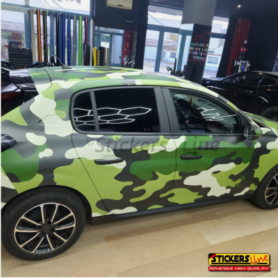 Pellicola mimetica Dark Forest camo wrap wrapping auto moto mimetico foresta blk