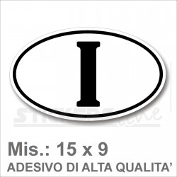 desivo ITALIA di Identificazione Nazione Residenza per Auto cm 15 x 9