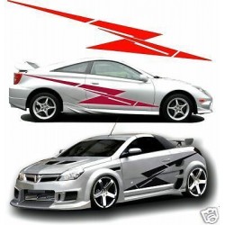 Adesivi decalcomanie per auto tuning mod. RACING 1 adesivi fiancate auto saetta