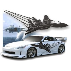 Adesivi decalcomanie auto tuning mod. AIRCRAFT 2 adesivo aereo caccia militare