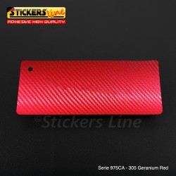 Pellicola adesiva Oracal rosso serie 975CA cod. 305 cm 152x10 mt adesivo cast film Geranium Red Carbon car wrapping auto moto