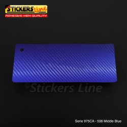Pellicola adesiva Oracal blu serie 975CA cod. 536 cm 152x10 mt adesivo cast film Middle Blue Carbon car wrapping auto moto