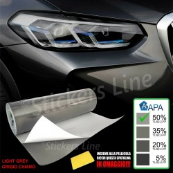 Pellicola oscuramento fari fanali APA TL/92.2-FP CHIARA 50% auto moto cm 50x50