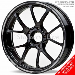 Adesivi cerchi moto Yamaha Tracer 700 Tracer 900 strisce ruote stickers wheels R5