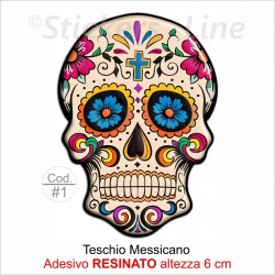 Adesivo RESINATO teschio messicano mod. 01 teschi messicani auto moto camper ecc