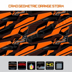 Pellicola mimetica Wrapping mimetico camo Geometric ORANGE STORM auto moto
