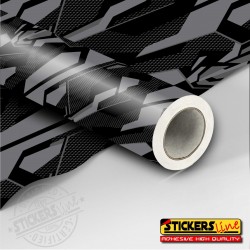 Pellicola mimetica Wrapping mimetico camo Geometric GRAY STORM auto moto