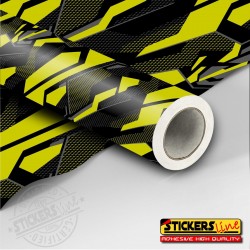 Pellicola mimetica Wrapping mimetico camo Geometric YELLOW STORM auto moto
