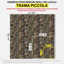 Pellicola mimetica Wrapping mimetico BOSCO camo auto moto caccia pesca soft air MOD.1