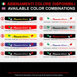 Adesivo fascia parasole Alfa Romeo Mito Giulietta 147 156 159 Giulia TRICOLORE Reparto Corse