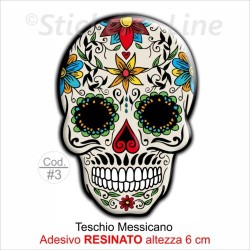 Adesivo RESINATO teschio messicano mod. 03 teschi messicani auto moto camper ecc