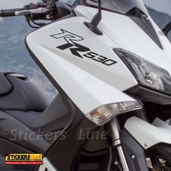 2 adesivi CARBON scudo anteriore TMAX 530 2012-2019 scritte adesive tmax RR530