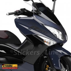 2 adesivi CARBON scudo anteriore TMAX 500 2001-2011 scritte adesive tmax RR500