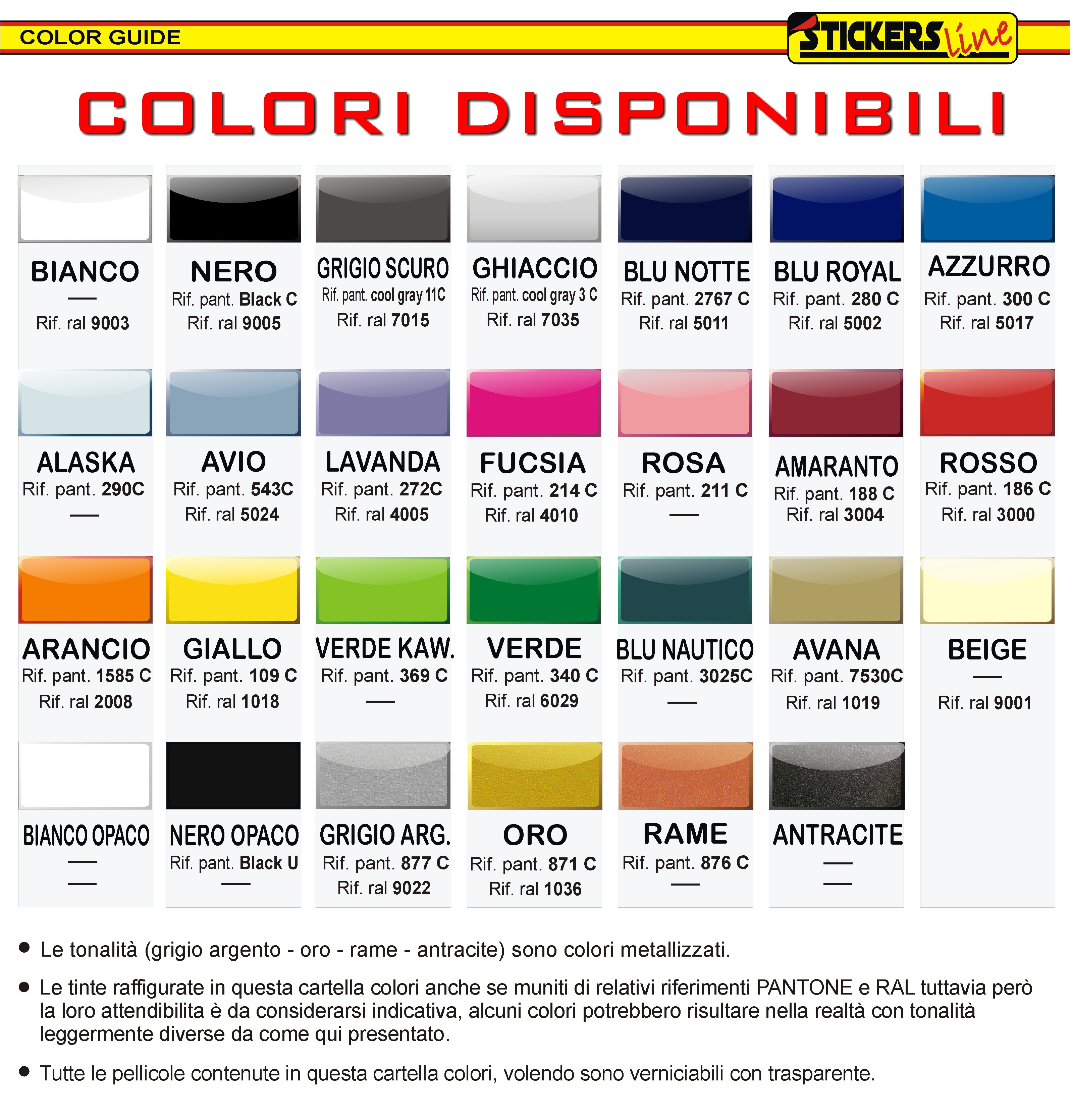 cartella colori adesivi cerchi moto